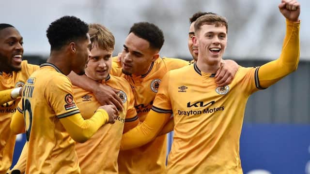 Jimmy Knowles celebrates his ninth of the season.