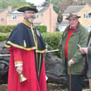 L-R Village Crier, Andy Jensen, Duke of Rutland and Gavin Mackay