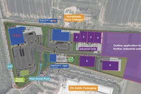 The site plan for Bride Hall Developments's Northfields Park development in Louth.