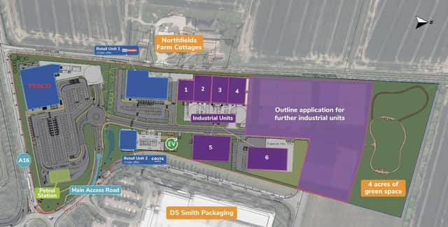 The site plan for Bride Hall Developments's Northfields Park development in Louth.