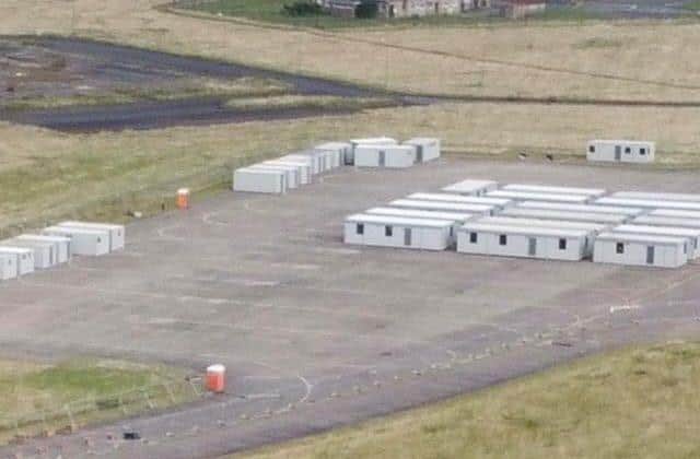 Temporary buildings have been installed at RAF Scampton. (Photo by Local Democracy Reporting Service)