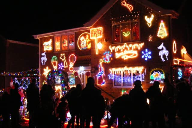 A view of the lights from a previous year at Elmtree Road, Ruskington.