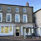 The newly-restored former bank building in Market Rasen Market Place. Image: WLDC