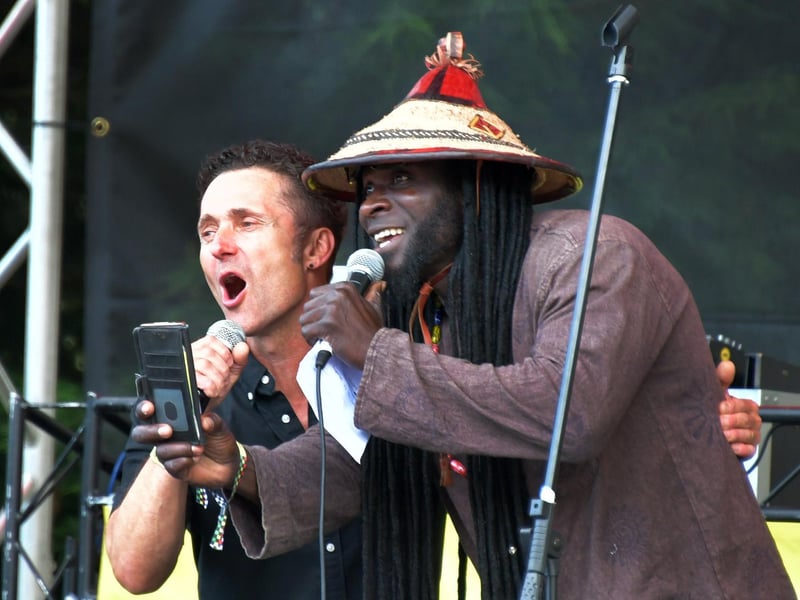 Neil Sartain and festival host Walcott X.