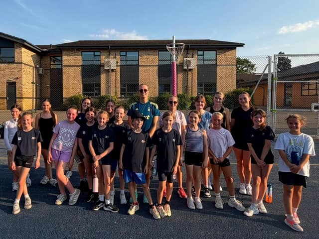 Chelsea Pitman with Sleaford's U11s