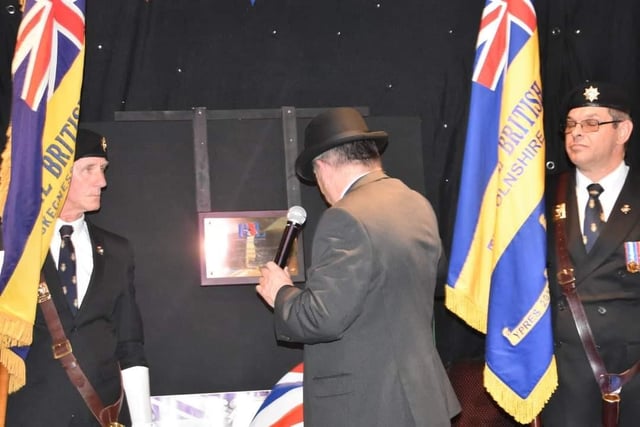A commemorative plaque was unveiled at the New Park Club, the headquarters of the Skegness RBL.