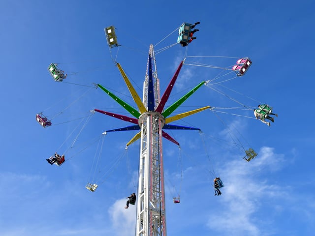 One of the hair-raising rides at the fair.