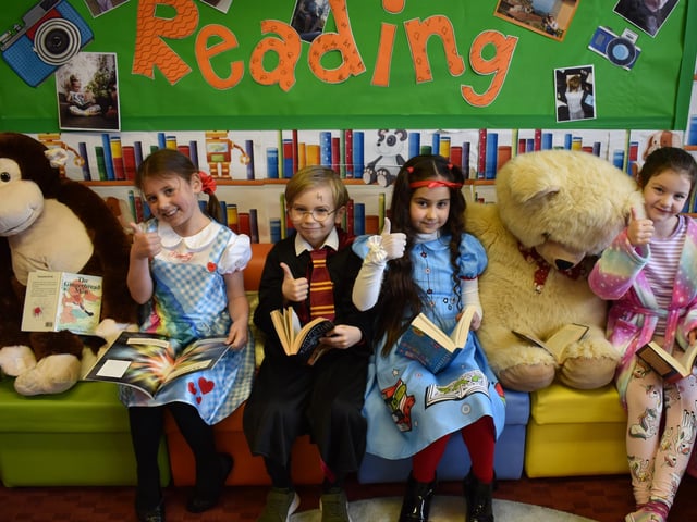 Colourful characters from World Book Day.