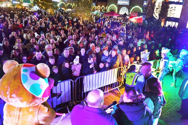 Marshall's Yard Christmas Light Switch On 2024