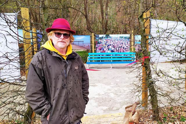 John Byford at the entrance to the beach garden at the State Garden Show in Bad Gandersheim. Photo: Kay Weseloh.