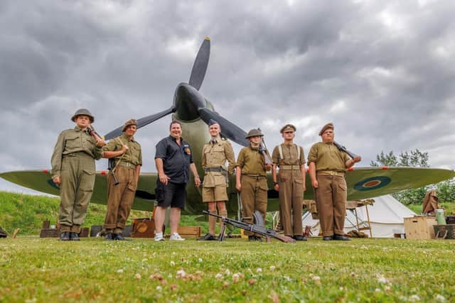 We'll Meet Again WWII Museum re-enactment members, with museum director Paul Britchford, third from left.