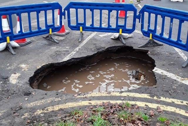 The sink hole in Gosberton.