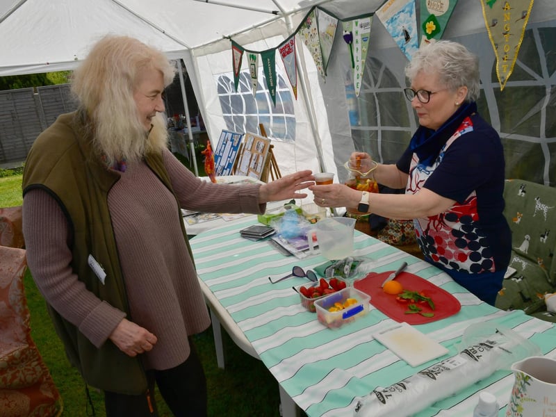 L-R President of South Kyme WI, Melissa Tarrant, with Susan Lock.
