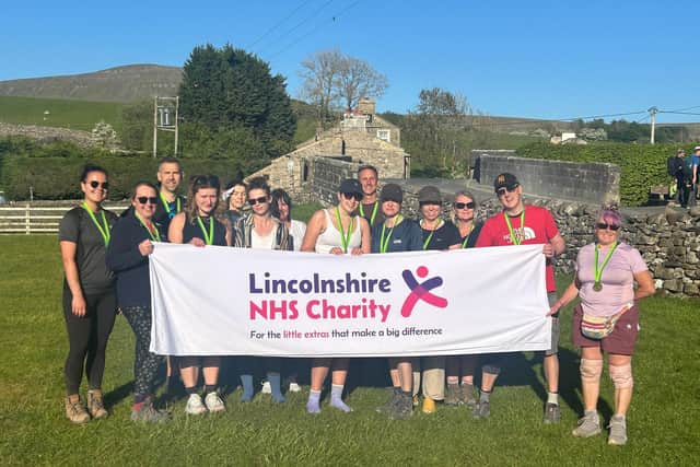 LPFT and LCHS staff members reaching the end of the challenge.