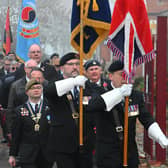 Veterans head off towards the church. Photo: Rob Savage