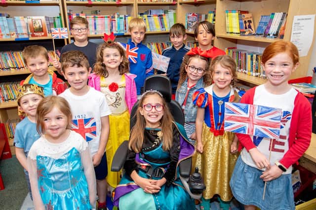 Coningsby St Michael's primary school all dressed up to celebrate the Jubilee.
