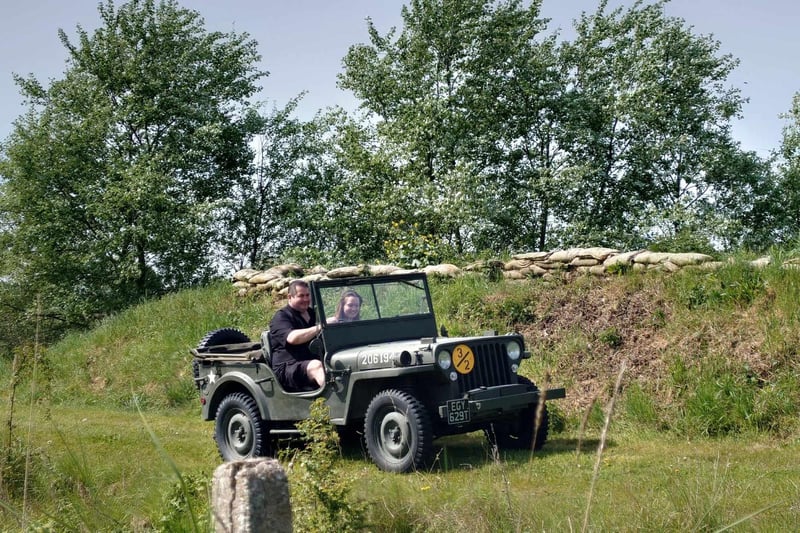 Younger visitors were treated to a ride in a Jeep.