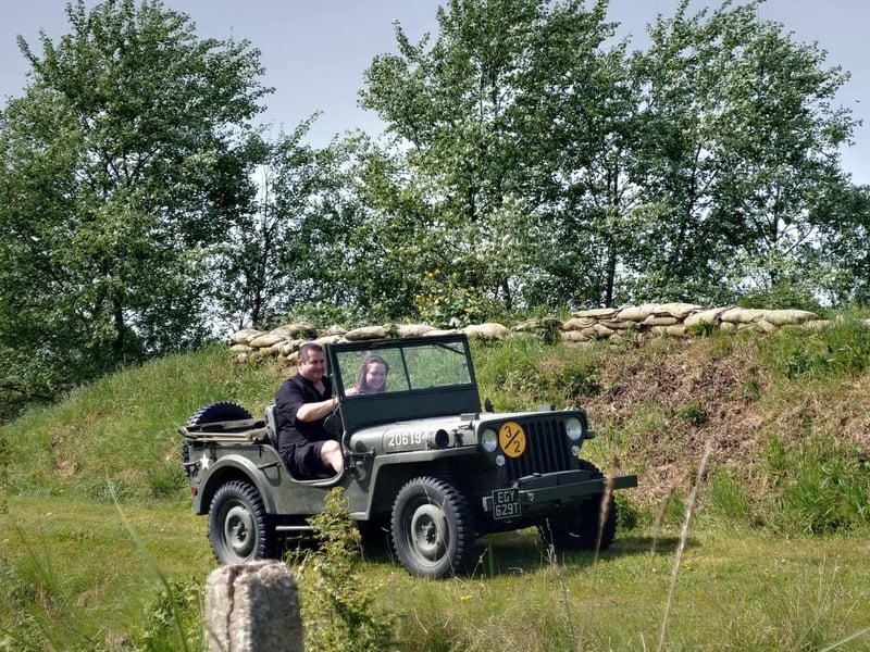 Younger visitors were treated to a ride in a Jeep.