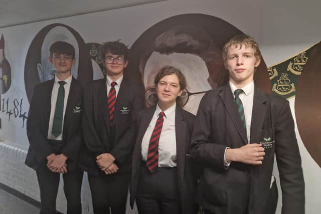 Spilsby King Edward V1 students who took part in the debate.