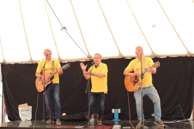 The Billinghay Ruffs perform on stage in the bar at Carrington Rally.
