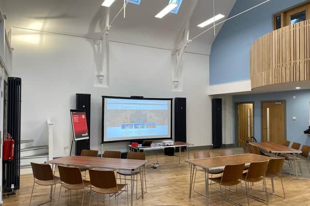 The refurbished downstairs space at Blenkin Memorial Hall.