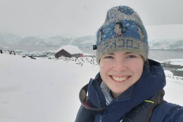 Clare Ballantyne pictured in Antarctica earlier this year.