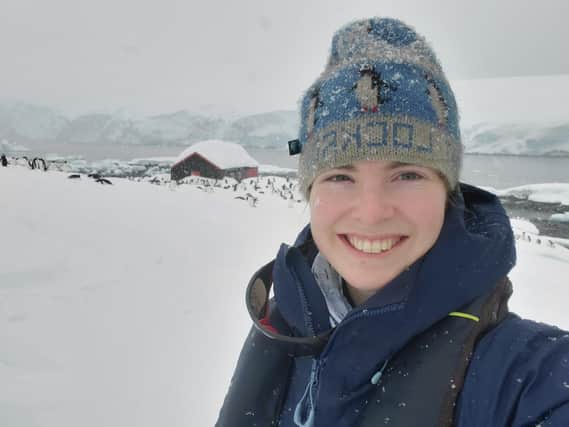 Clare Ballantyne pictured in Antarctica earlier this year.