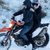 Can you identify the people on this motorcycle or its owner? Contact police on 101. Photo: Lincs Police