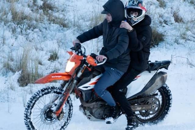 Can you identify the people on this motorcycle or its owner? Contact police on 101. Photo: Lincs Police