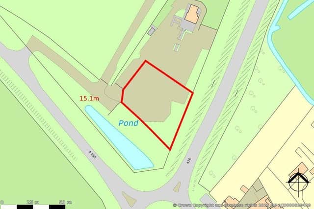 Map showing adjoining land