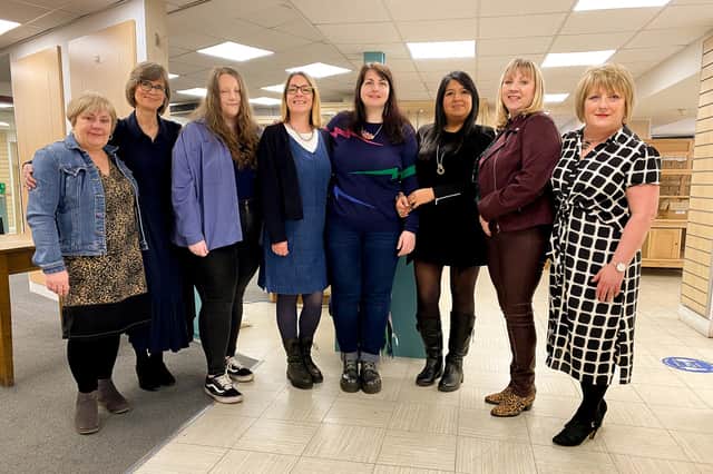 The ladies of Even & Ranswhaw pose for one last portrait. 
Di Reeson, Jo Demery, Sky Blakey, Annie ooney, Louise Lingard-Cook, Sandra Braithwaite, Jacqueline Limm and Helen Kennedy. Photo Chris Frear