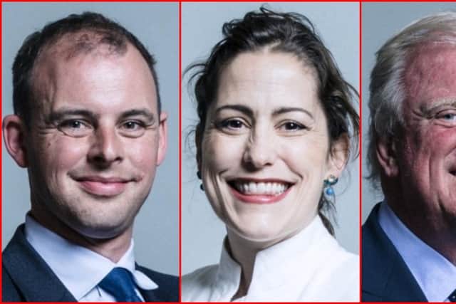 MP for Louth and Horncastle Victoria Atkins and MP for Gainsborough Edward Leigh.