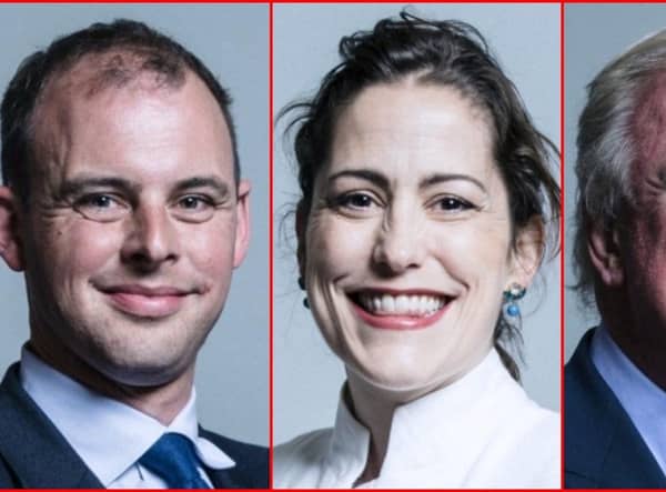 MP for Louth and Horncastle Victoria Atkins and MP for Gainsborough Edward Leigh.