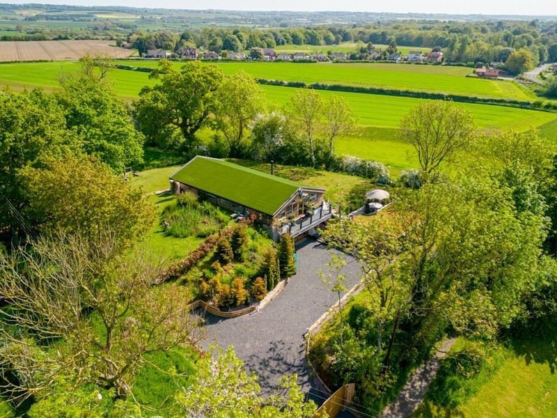 An aerial view of the property.