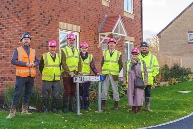 Former landowners and Allison Homes Staff at The Orchards