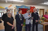 Patron the Earl of Scarbrough address guests at the Skegness Day Centre 40th anniversary. Photos: Barry Robinson