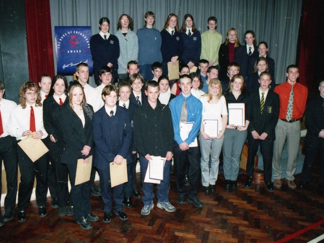Youngsters from schools across the Boston area at Middlecott School, Kirton, collecting honours in the Duke of Edinburgh's Award scheme.