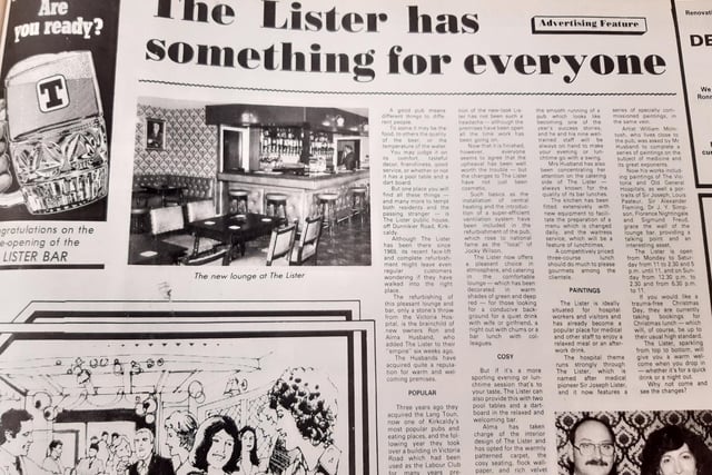 The Lister was where Jocky Wilson  threw his darts - a piece of the town's history sadly no longer there.
It's now the site of a Co-Op.