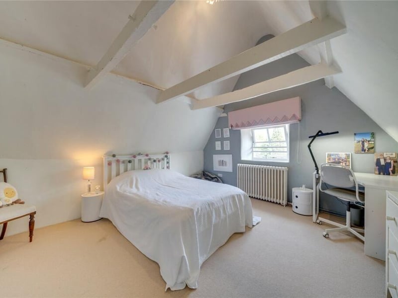 One of the second-floor bedrooms.