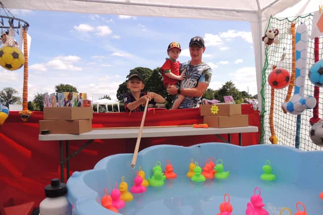 Hooking a duck - Freddie Maplethorpe, seven, of Sleaford.