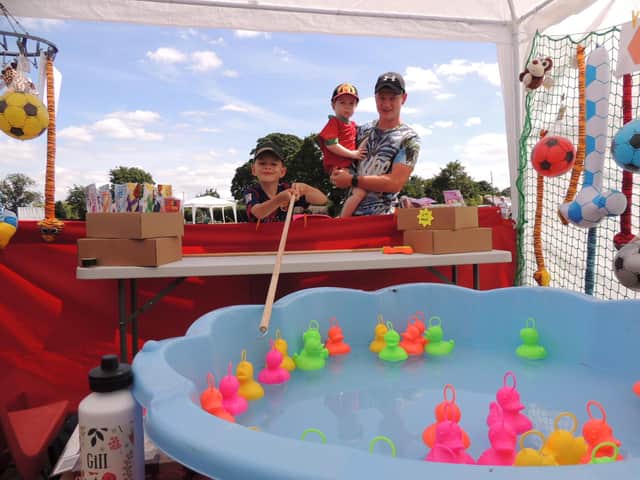 Hooking a duck - Freddie Maplethorpe, seven, of Sleaford.