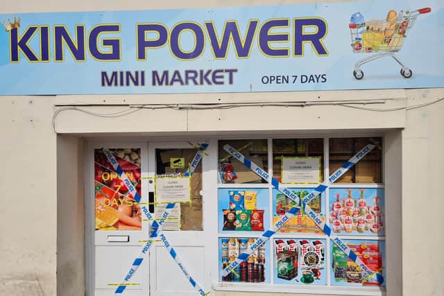 King Power, one of two shops ordered to close in Boston.