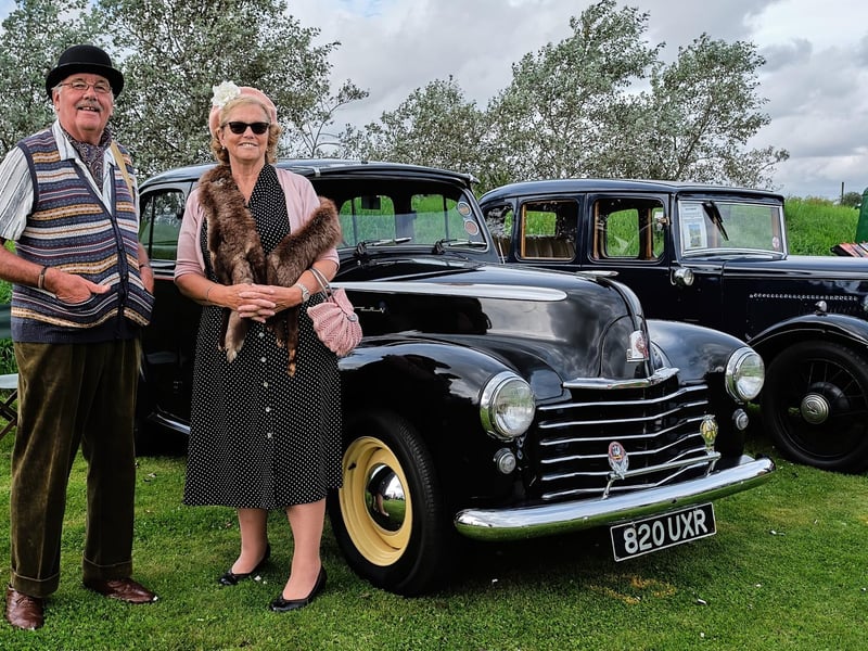 This couple got into the spirit of the event, dressing in fashions from the war-time era.
