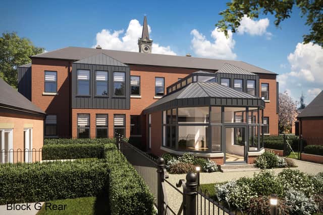 The proposed restored admin block and conservatory at Greylees. Image: Invicta Developments