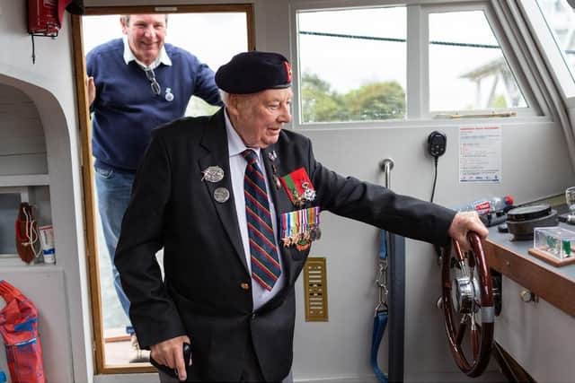 Jack Quinn visiting Normandy with D-Day Revisited, on board the newly restored MASB 27 on June 5 2019.