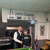 16 year old Harry Howlett was one of the opponents for Stuart Bingham