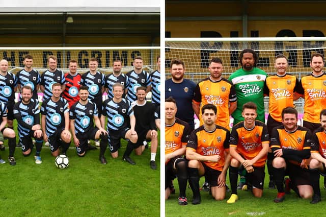 Leverton SFC faced the celebs of Once Upon A Smile on Bank Holiday Monday.
