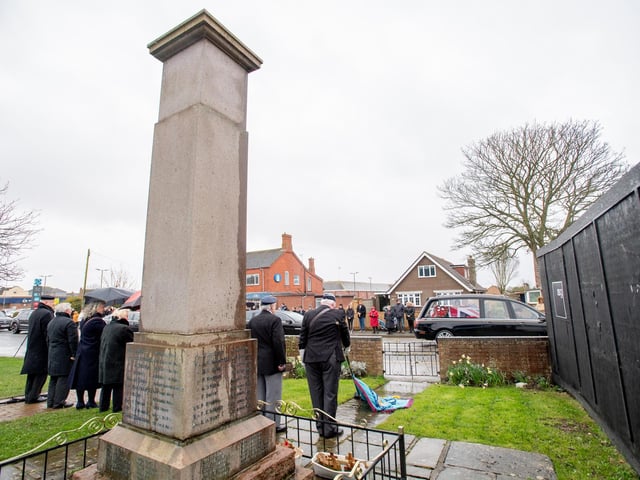 A minute's silence in Mablethorpe.