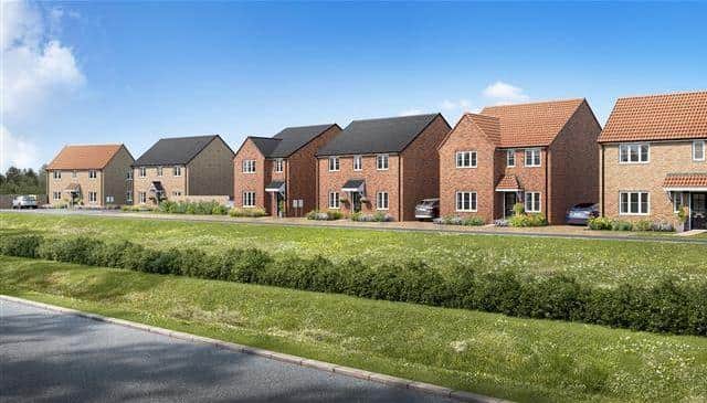 CGI of Beaufort Gardens Street Scene. Credit: Allison Homes