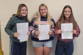 Happy GCSE students at Horncastle's Queen Elizabeth's Grammar School.